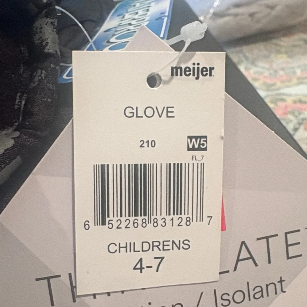 NWT 3M Thinsulate Waterproof Skeleton Ski Gloves Size 4-7